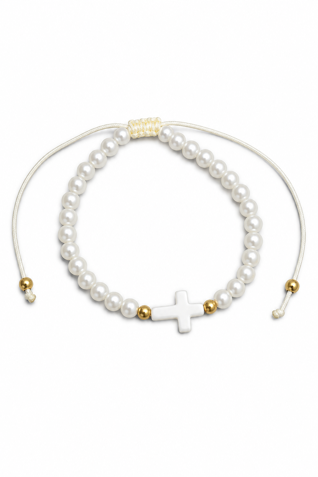 Pearl Cross Bracelet