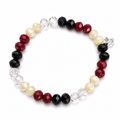 Ruby Noir Faceted Bead Bracelet